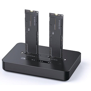GEMBIRD dokovací stanice pro stolní počítače DD2-U3M2, USB-C, 2x M.2 SATA, NVMe SSD, černá GEMBIRD dokovací stanice pro stolní počítače DD2-U3M2, USB-C, 2x M.2 SATA, NVMe SSD, černá