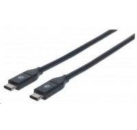 MANHATTAN USB 3.1 Kábel Gen2, samec typu C / samec typu C, 50 cm 3A, čierny