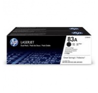 HP 83A Black 2-pack LJ Toner Cart, CF283AD (1,500 / 1,500 pages)