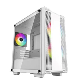 DEEPCOOL Case CC360 WH ARGB, mATX, Průhledná bočnice, 3x 120mm Fan, bílá