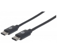 MANHATTAN Hi-Speed USB-C kábel, Type-C Male to Type-C Male, 2 m, čierny