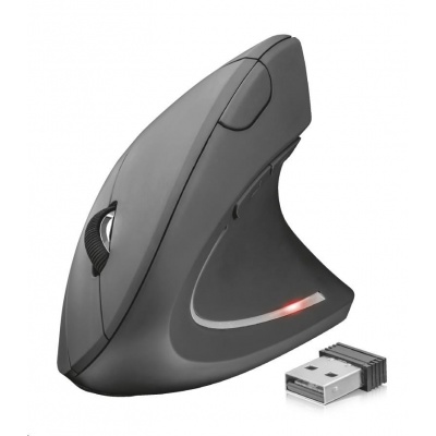 TRUST Mouse Verto bezdrôtová ergonomická myš USB, čierna