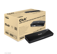 Club3D Dokovací stanice USB 3.2 Gen1 UHD 4K s certifikací DisplayLink®, 1xHDMI, 1xDP, 1xDVI-D