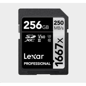 Lexar SDXC Pro 1667X UHS-II U3 R250/W120 (V60) 256G Lexar SDXC Pro 1667X UHS-II U3 R250/W120 (V60) 256G