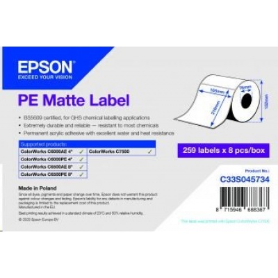 Rolka štítkov Epson, syntetická, 105x210 mm