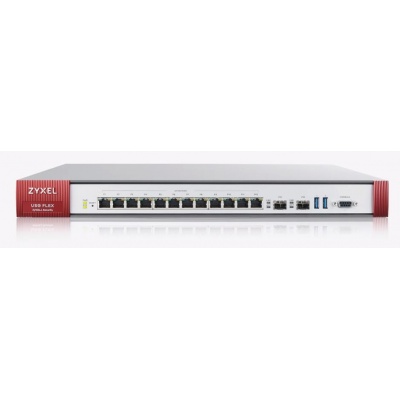 Firewall Zyxel USGFLEX700 s ročným balíkom UTM, 12x gigabitová WAN/LAN/DMZ, 2x SFP, 2x USB