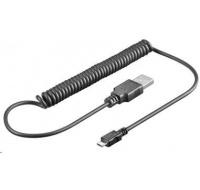 Kábel USB PREMIUMCORD 2.0 A - Micro B kábel 1m, krútený (M/M)