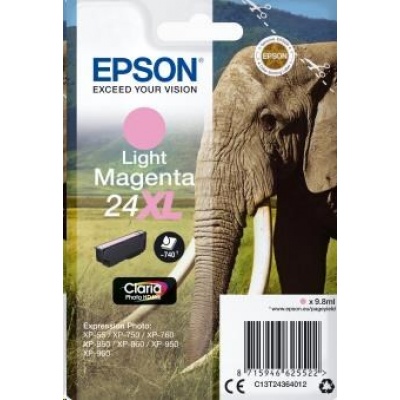 Atramentová tyčinka EPSON Singlepack "Elephant" Light Magenta 24XL Claria Photo HD Ink