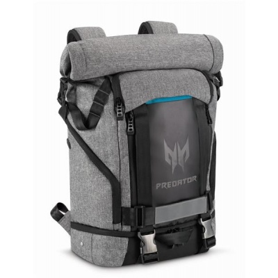ACER PREDATOR GAMING ROLLTOP BACKPACK 15,6" GRAY BLACK with Blue Accent (RETAIL PACK),