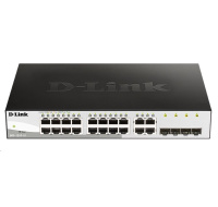 D-Link DGS-1210-16 20-portový gigabitový inteligentný prepínač, 16x GbE, 4x RJ45/SFP, bez ventilátora