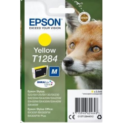 Atramentová tyčinka EPSON Singlepack "Fox" Yellow T1284 DURABrite Ultra Ink (3,5 ml)