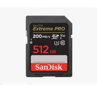 Karta SanDisk SDXC 512 GB Extreme PRO (200 MB/s triedy 10, UHS-I U3 V30)