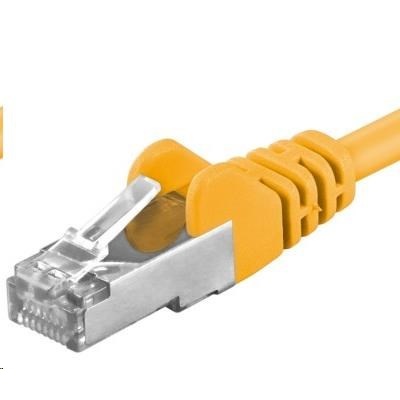 PREMIUMCORD Patch kabel CAT6a S-FTP, RJ45-RJ45, AWG 26/7 7m žlutá