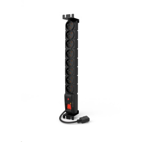 19" rozvodný panel ACAR 8x230V s IEC konektorem pro UPS, vypínač, indikátor napětí, přepěťová ochrana, kabel 1,5m 19" rozvodný panel ACAR 8x230V s IEC konektorem pro UPS, vypínač, indikátor napětí, přepěťová ochrana, kabel 1,5m