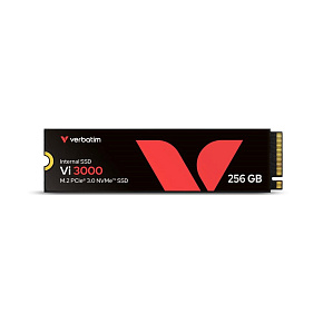 VERBATIM SSD Vi3000 Internal PCIe NVMe M.2 SSD 256GB , W 1300/ R 3300 MB/s VERBATIM SSD Vi3000 Internal PCIe NVMe M.2 SSD 256GB , W 1300/ R 3300 MB/s
