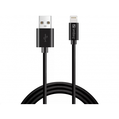 Sandberg datový kabel USB-A -> Lightning, délka 0,2 m, černá