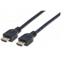 MANHATTAN Nástenný vysokorýchlostný kábel CL3 HDMI s Ethernetom, HEC, ARC, 3D, 4K, tienený, 8 m, čierny