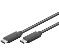 Kábel USB PREMIUMCORD 3.1 konektor C/male - USB 3.1 C/muž, čierny, 0,5 m