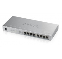 Zyxel GS1008HP 8-portový stolový gigabitový prepínač PoE, 8x PoE+ GbE, PoE 60W