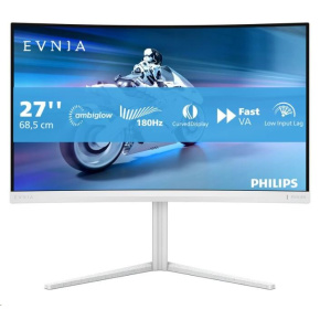 Philips MT 27" 27M2C5201L - 1920x1080,Fast VA,180Hz,2xHDMI,1xDP,zakřivený,bílá Philips MT 27" 27M2C5201L - 1920x1080,Fast VA,180Hz,2xHDMI,1xDP,zakřivený,bílá