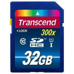 Karta TRANSCEND SDHC 32 GB Premium, trieda 10 UHS-I, 300X