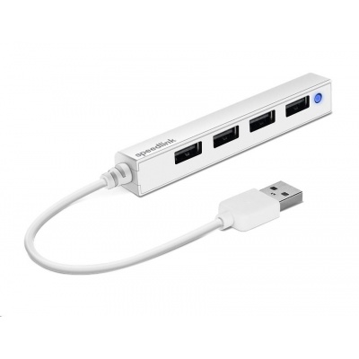 SPEED LINK Pasívny rozbočovač SNAPPY SLIM USB Hub, 4-portový, USB, biely