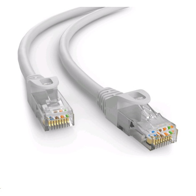 C-TECH kabel patchcord Cat6e, UTP, šedý, 15m