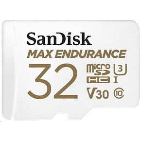 SanDisk MicroSDHC karta 32GB MAX Endurance + adaptér, 15,000 hodin
