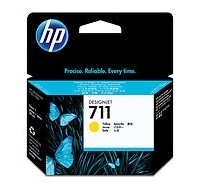 HP 711 Yellow DJ Ink Cart, 29 ml, CZ132A