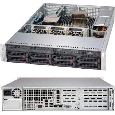 SUPERMICRO Server 2610Q Epyc 7262 (3.2G/8C/64M/3200) 1x16G 6PCI-E 8LFF/SFF 1x600W 2x1G iKVM NBD303 2U