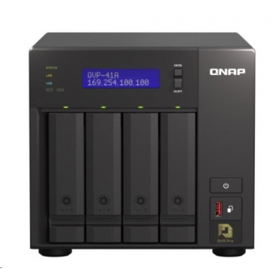 QNAP QVP-41A (2C/G5400T/3,1GHz/8GBRAM/4xSATA/2xM.2/1xUSB3.0/4xUSB3.1/1xHDMI/2xGbE/2xPCle/kamery: 8 (max24)