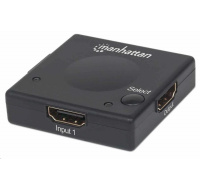 Manhattan HDMI Switch, 2-portový HDMI prepínač, 1080p, čierny