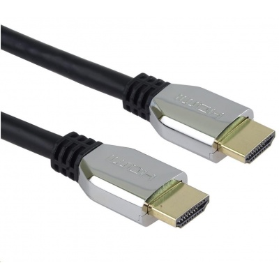 Kábel HDMI PREMIUMCORD 2.1 vysokorýchlostný + ethernetový kábel (krytky zo zinkovej zliatiny, pozlátené konektory) 1.5m
