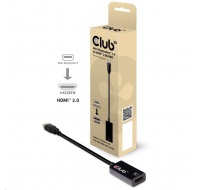 Club3D Adaptér aktívny mini DisplayPort 1.4 na HDMI 2.0b, HDR (M/F), 16cm