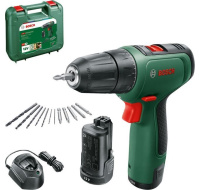 BOSCH EasyDrill 1200 akumulátorový vrtací šroubovák, 30 Nm, 10mm rychloupínací sklíčidlo, 2x akumulátor PBA 12V 1.5Ah