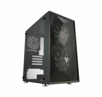 Fortron skříň Mini Tower CST130, průhledná bočnice, Micro-ATX, 3x 120mm větrák