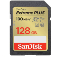 Karta SanDisk SDXC 128 GB Extreme PLUS (190 MB/s triedy 10, UHS-I U3 V30)