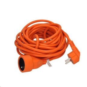 Solight prodlužovací přívod - spojka, 1 zásuvka, 10m, 3 x 1mm2, oranžová