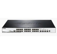 D-Link DGS-1510-28XMP 28-portový gigabitový stohovateľný PoE inteligentný riadený prepínač vrátane 4 10G SFP+, 370W PoE rozpočet