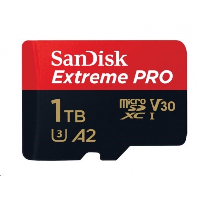 SanDisk MicroSDXC karta 1TB Extreme PRO (R:170/W:90 MB/s, A2 C10 V30 U3 UHS-I) + adaptér