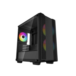 DEEPCOOL Case CC360 ARGB, mATX, Průhledná bočnice, 3x120mm Fan, černá
