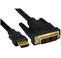 PREMIUMCORD HDMI - DVI-D kábel 1 m (M/M, pozlátené kontakty, tienený)