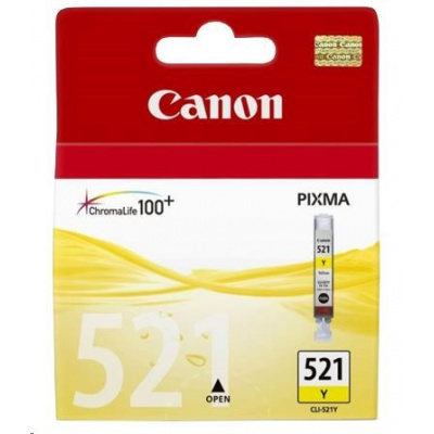 Canon BJ CARTRIDGE žltá CLI-521Y (CLI521Y) - BLISTER SEC