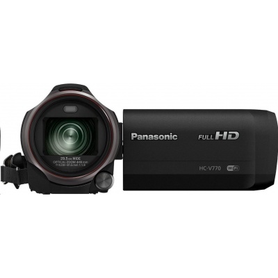 Panasonic HC-V770 (Full HD kamera, 1MOS, 20x zoom, 3" LCD, 5.1k, HDR Movie, Wireless Twin camera, Wi-Fi)