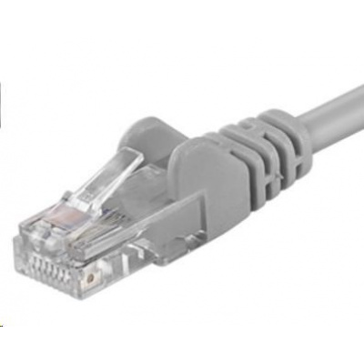 PremiumCord Patch kabel UTP RJ45-RJ45 CAT6 10m šedá