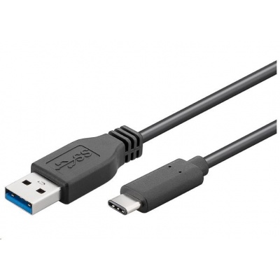 Kábel USB PREMIUMCORD 3.1 konektor C/male - USB 3.0 A/muž, čierny, 2 m