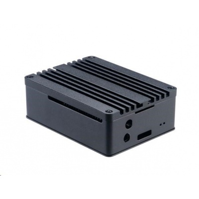AKASA box pre Raspbery Pi 3 Model B/B+, Pi2 Model B, Asus Tinker/S, bez ventilátora, hliníkový, s tepelnými modulmi, čierny