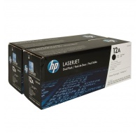 HP 12A Black 2-pack LJ Toner Cart, Q2612AD (2,000 / 2,000 pages)