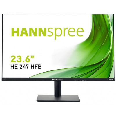 HANNspree HE247HFB 23,6" monitor, Full HD 1920x1080, 16:9, HDMI, VGA, reproduktory