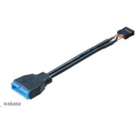 Kábel AKASA redukcia interného USB 3.0 (19-pinový) na interný USB 2.0 (9-pin), 10 cm